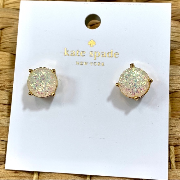 Kate Spade Glitter Opal Gumdrop Earrings - Picture 2 of 8